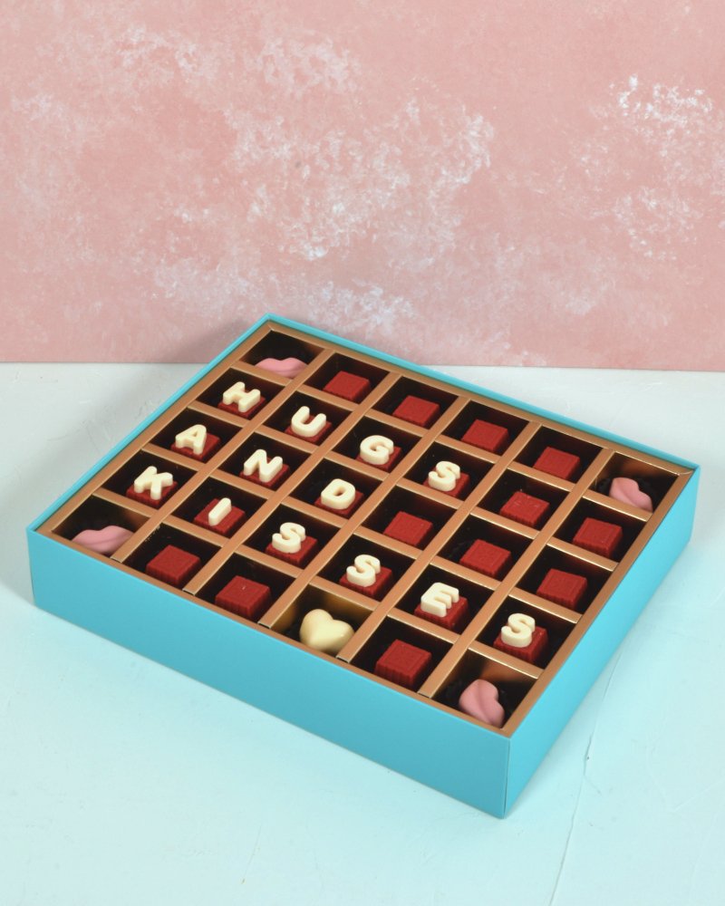 Valentines Chocolate Hugs and Kisses