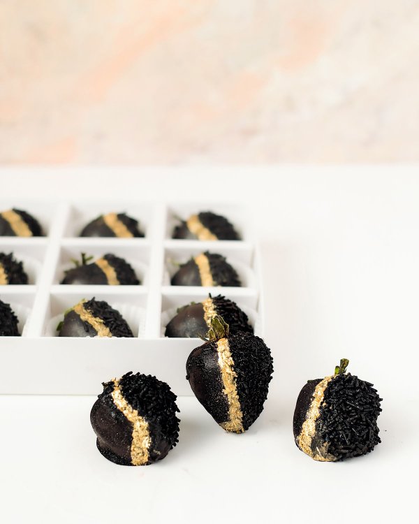 Dark Chocolate Covered Strawberries by NJD