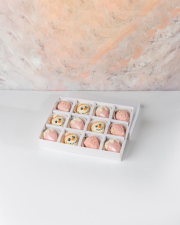 Pink and White Christmas Strawberries  by NJD