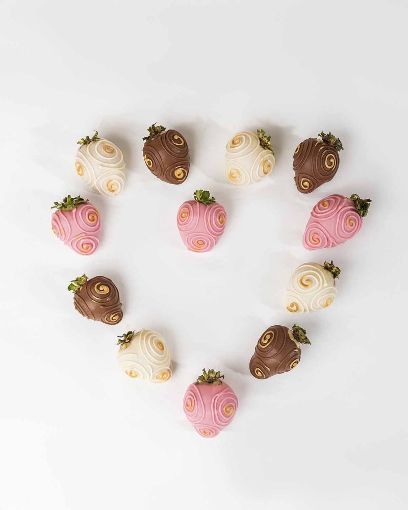 Milk, Ruby and White Chocolate Strawberries by NJD