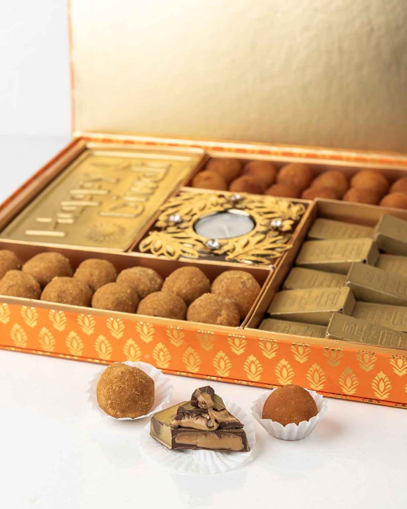 Ladoo and Chocolate Diwali Gift Box - Image 2