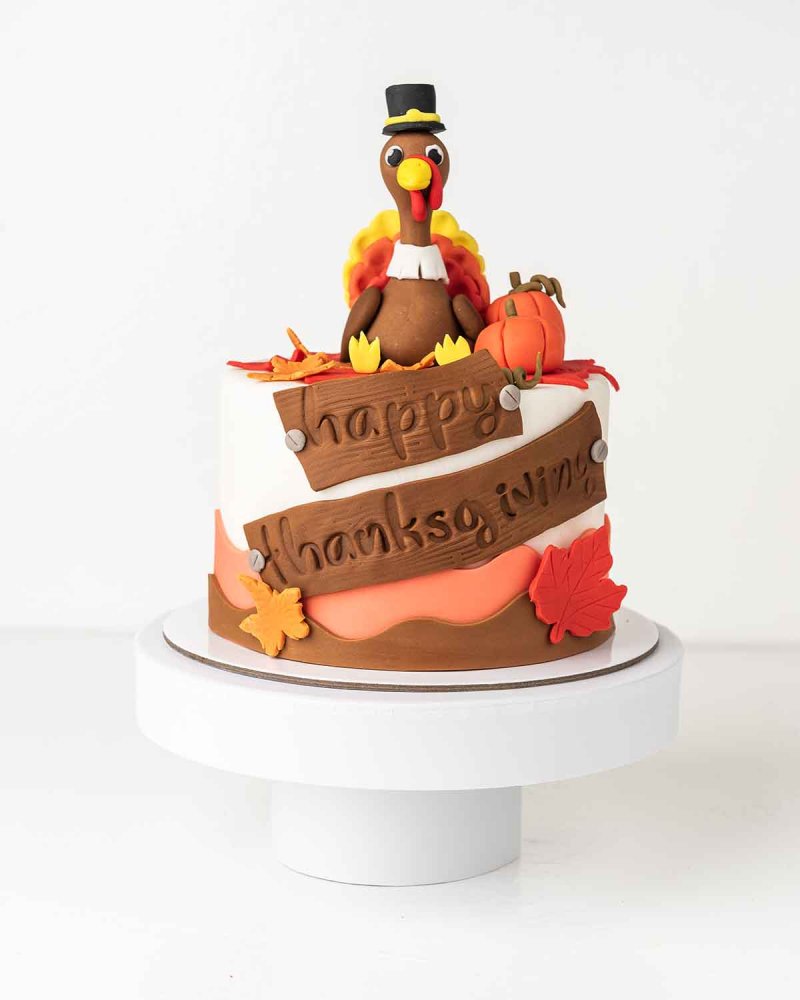 Thanksgiving theme 1kg cake by NJD - Image 2