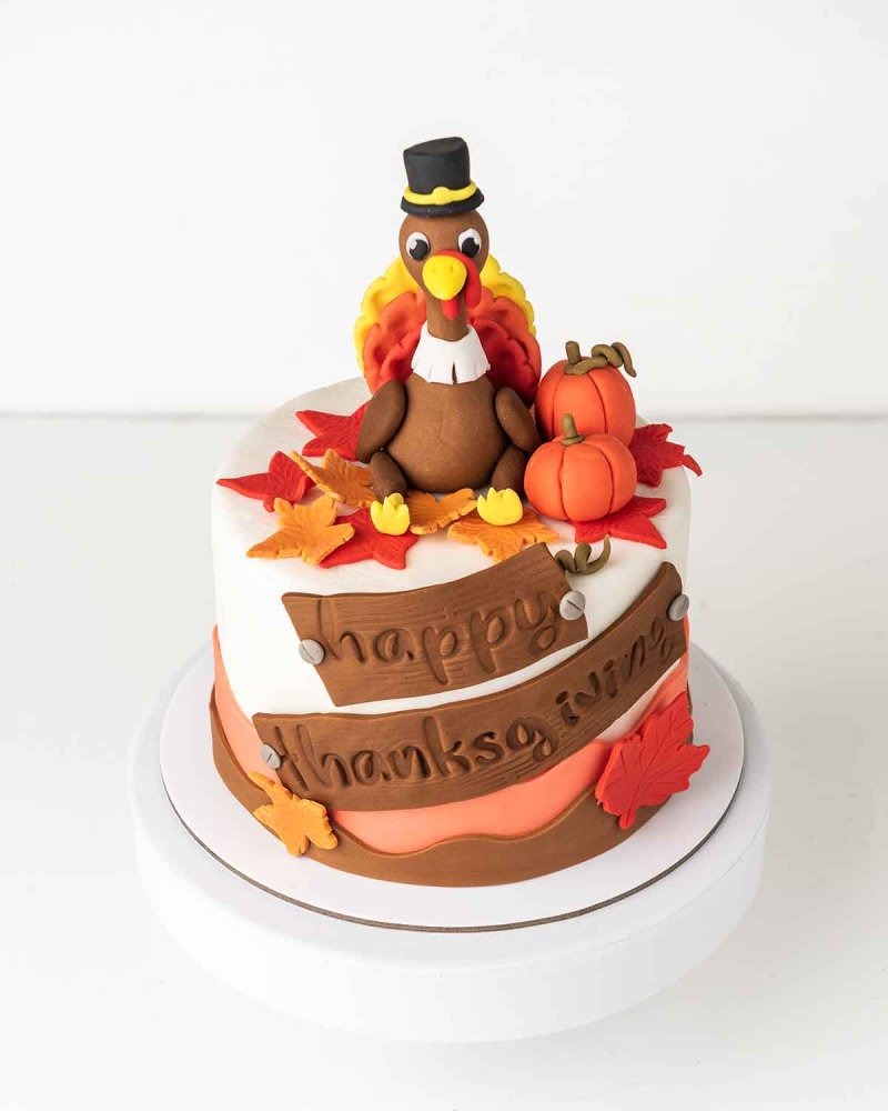 Thanksgiving theme 1kg cake by NJD