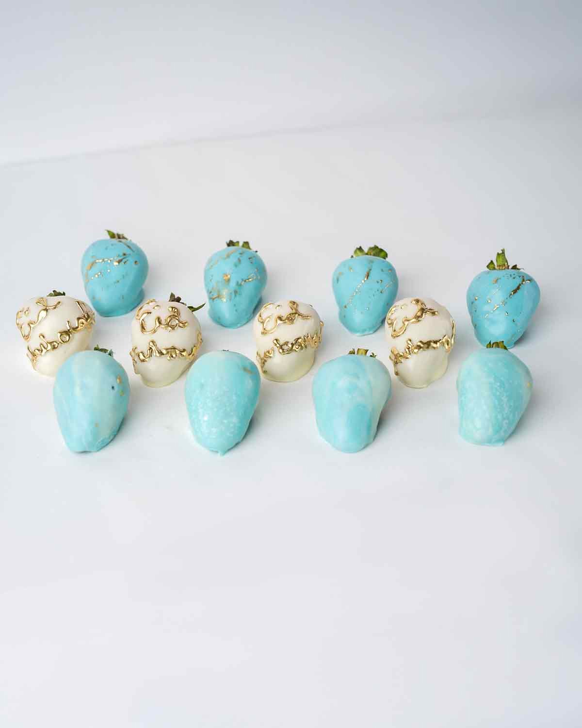 Blue and White 12 EID Strawberries - Image 3