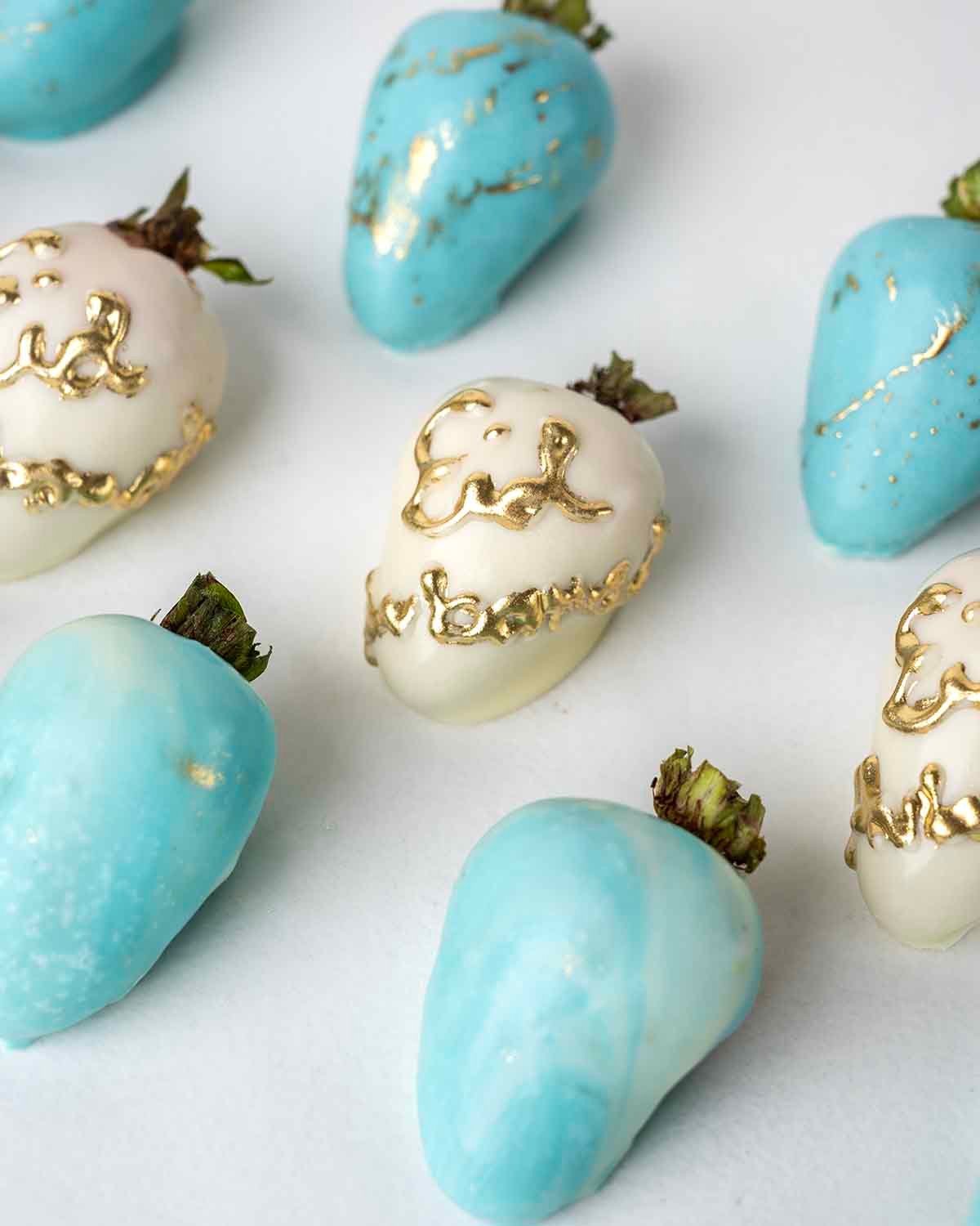 Blue and White 12 EID Strawberries - Image 2