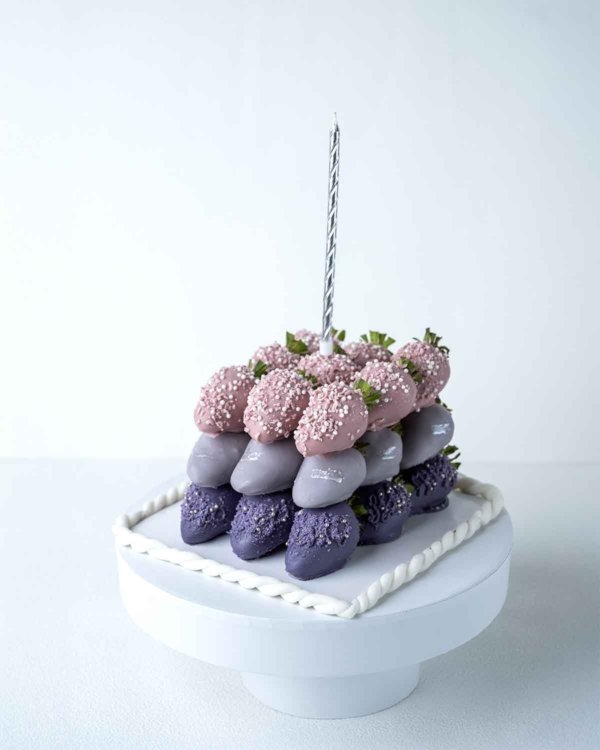 Purple Ombre Strawberries Cube by Cravings Café
