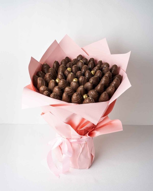 50 Milk Chocolate Covered Strawberries Bouquet by Cravings Café