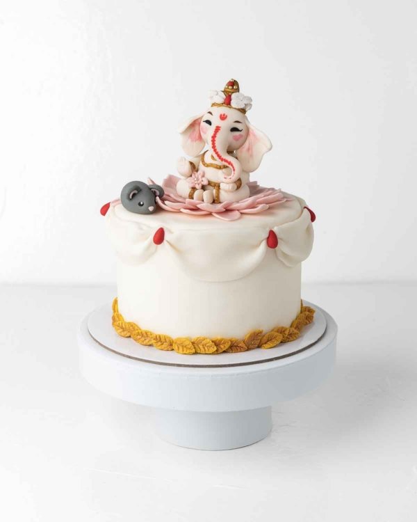 Ganpathi and Mouse Theme Cake by NJD