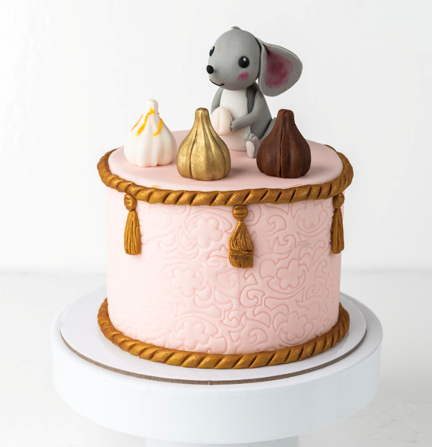 Modak and Mouse Theme Ganpathi Cake by NJD